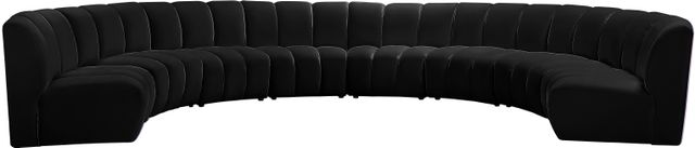 Meridian Furniture Infinity 8-Piece Black Velvet Modular Sectional-0