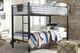 Signature Design by Ashley® Dinsmore Black/Gray Youth Twin/Twin Bunk Bed with Ladder-3