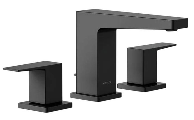 KOHLER® Honesty® Matte Black Widespread Bathroom Sink Faucet-0