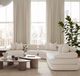 TOV Furniture Lulu 3-Piece Cream Left-Arm Facing Sectional-1