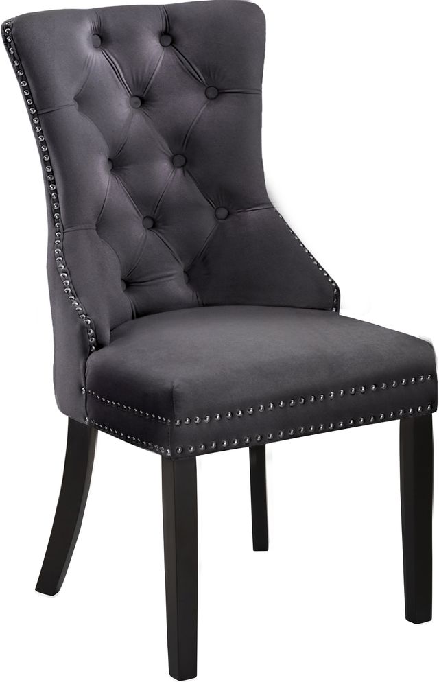 Meridian Furniture Nikki Gray Velvet Dining Chair-0