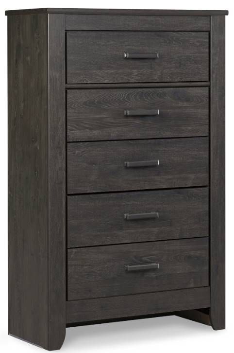 Signature Design by Ashley® Brinxton 5-Piece Charcoal Queen/Full Panel Headboard Bedroom Set-3