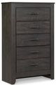 Signature Design by Ashley® Brinxton 5-Piece Charcoal Queen/Full Panel Headboard Bedroom Set-3