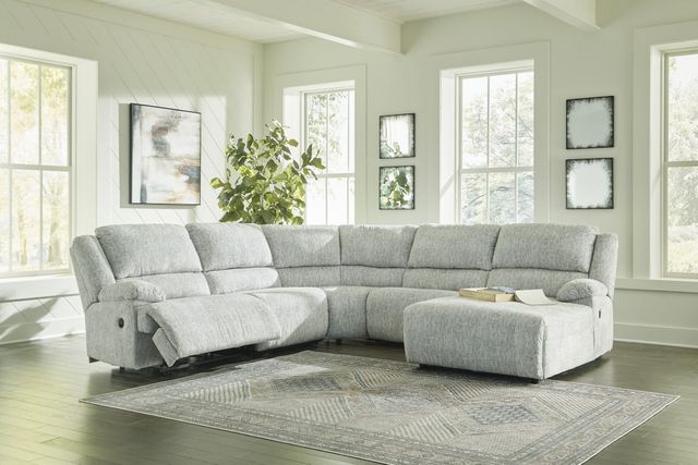 Signature Design by Ashley® McClelland 5-Piece Gray Reclining Right-Arm Facing Sectional and Chaise-4
