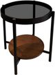 Riverside Furniture Felix Black Side Table with Brown Base-0