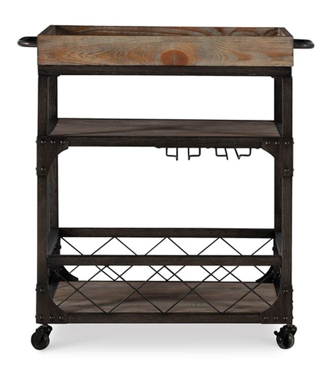 Powell® Collin Driftwood Bar Cart-1