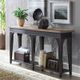 Hammary® Hancock Brown Hall Console with Black Base-1