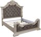 Signature Design by Ashley® Bruchandi Antique White/Gray King Upholstered Panel Bed-3