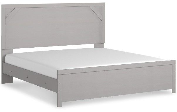 Signature Design by Ashley® Cottenburg 5-Piece Light Gray/White King Panel Bed Set-1