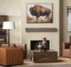 Crestview Collection Bolting Bison Brown Wall Art-3