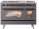 Ilve® Nostalgie II Series 48" Graphite Matte Pro Style Dual Fuel Range-1