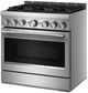 KitchenAid® 36" Stainless Steel 6 Burner Pro Style Gas Range with No Preheat Air Fry Mode-4