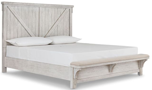 Signature Design by Ashley® Brashland 3-Piece White Queen Panel Bed Set-1