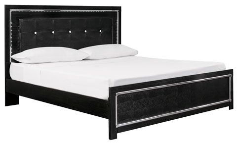 Signature Design by Ashley® Kaydell Black Upholstered King Panel Bed-0