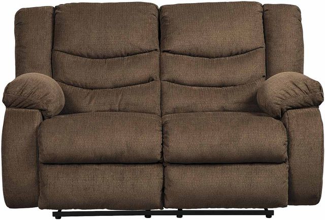 Signature Design by Ashley® Tulen Chocolate Reclining Loveseat-1