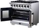 FORNO® Capriasca Series Alta Qualita 36" White Pro Style Gas Range-4