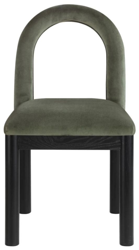 Meridian Furniture Conrad Green/Black Upholstered Dining Chair-1