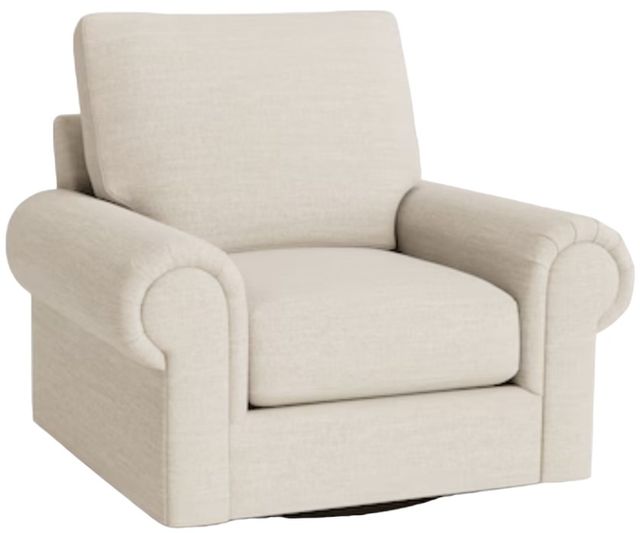 Bassett® Furniture Customizable Benchmade Premier Large Panel Arm Swivel Chair-0