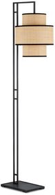 Currey & Company Marabout Blacksmith/Natural Floor Lamp-1