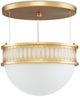 Currey & Company Bunny Williams Lola Contemporary Gold Leaf Pendant Lighting-2