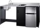 Summit® 72" Black/Stainless Steel Barrier-Free All-in-one Kitchenette-2