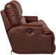 Catnapper® Wembley Walnut Leather Lay Flat Reclining Sofa-5