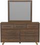 Elements International Brisbane 2-Piece Brown Dresser and Mirror Set-1