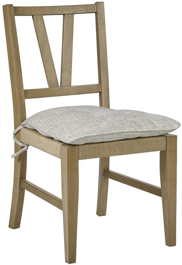 Bernards Tarrington Cashew Slat Back Side Chair with Cushion-0