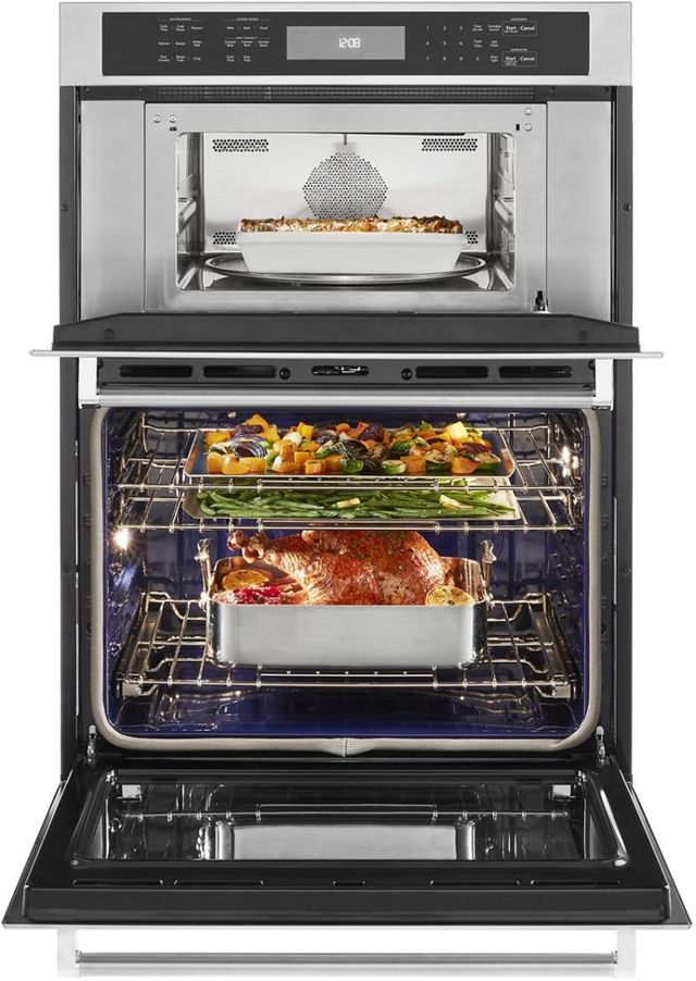 KitchenAid® 30" Stainless Steel Oven/Microwave Combo Electric Wall Oven-1