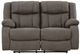 Signature Design by Ashley® First Base Gunmetal Manual Reclining Loveseat-2