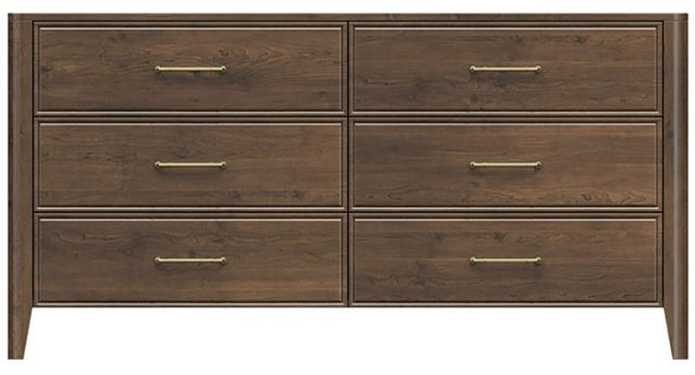 Country View Woodworking Westroom Bedroom Brown Maple 66" Dresser-0