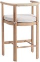 Classic Home Oliver Butterscotch Fabric/Wooden Outdoor Counter Stool-3