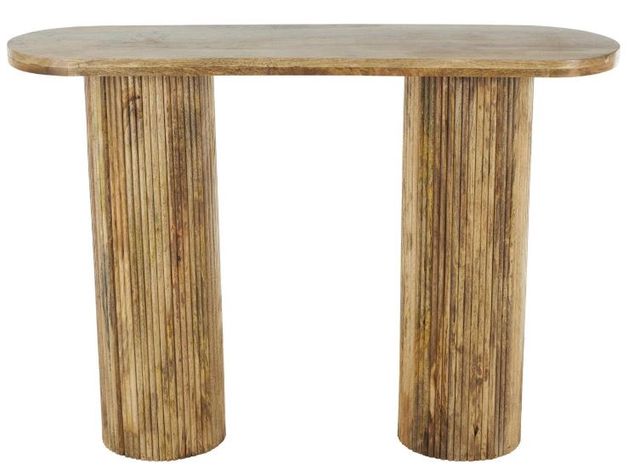 Deco Marche Brown Oval Console Table-1