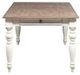 Liberty Furniture Abbey Road Porcelain White Rectangular Leg Table with Churchill Brown Top-3
