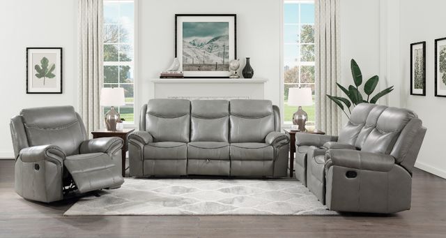 Homelegance® Aram Gray Manual Glider Recliner-1