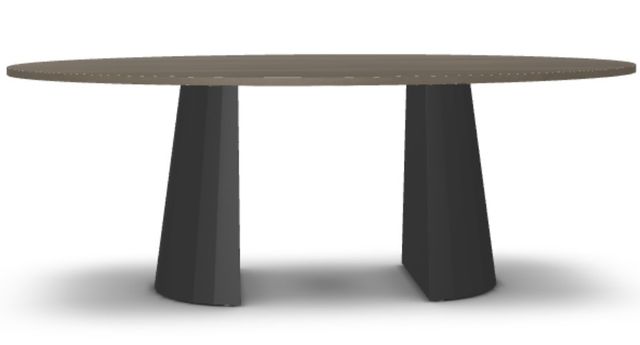 Amisco Customizable Gemma Birch Veneer 84'' Bar Height Oval Table-1