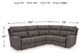 Signature Design by Ashley® Next-Gen DuraPella 4-Piece Slate Power Reclining L-Shape Sectional-5