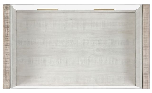 Steve Silver Co. Garland Glass Top Coffee Table with Washed Parchment Base-2