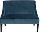 Olliix by Madison Park Blue/Brown Avalon Swoop Arm Settee Loveseat-0
