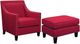 Elements International Erica Berry Chair and Ottoman Set-0
