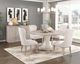 Homelegance® Lofton Light Gray Round Dining Table with White Base-1