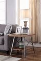 ACME Furniture Ikram 2-Piece Weathered Oak End Table Set with Sandy Black Base-2