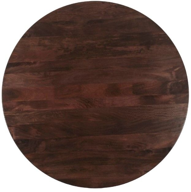 Home Trends & Design Bijou Dark Sienna Round Dining Table-1
