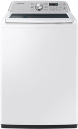 Samsung® 3500 Series 5.3 Cu. Ft. White Glass Agitator Top Load Washer