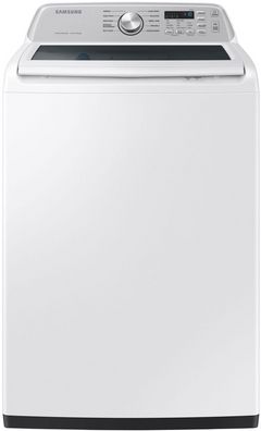 Samsung® 3500 Series 5.3 Cu. Ft. White Glass Agitator Top Load Washer
