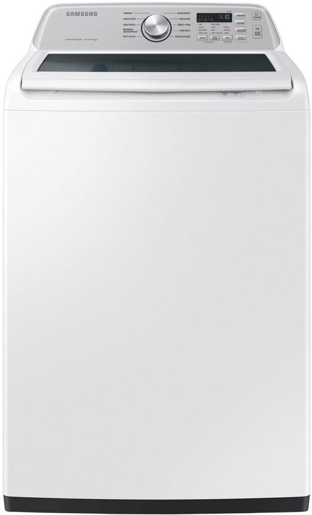 Samsung® 3500 Series 5.3 Cu. Ft. White Glass Agitator Top Load Washer