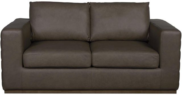 Bernards Linné Brown Loveseat-2