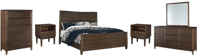 Signature Design by Ashley® Kisper 6-Piece Brown Queen Panel Bed Set-0