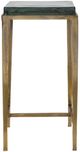 Uttermost® Preston Square Glass Top Accent Table with Antique Brass Base-3
