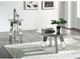 ACME Furniture Lotus Mirrored End Table with Faux Crystal Accents-2